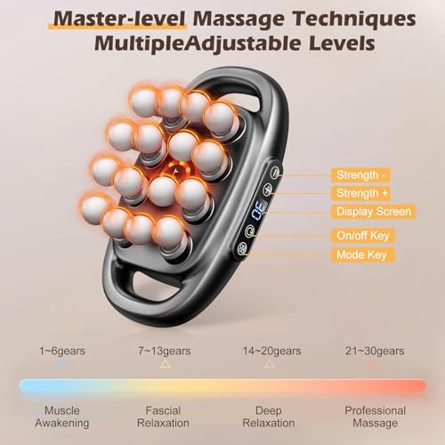 PakaLife 16-Drive 8-Head Massage Gun Set，Professional Massage Gun Deep Tissue with Cupping Kit for Massage Therapy, Back M...