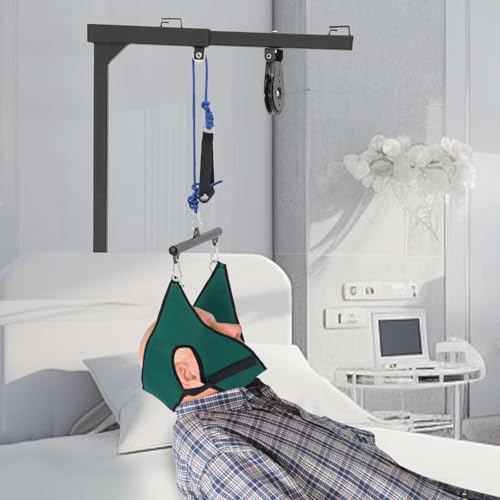 Elderly over Bed Grab Bar Trapeze, Trapeze Bar Standing Frame, Elderly Pull-up & Transfer Assist, 51" - 69" Adjustable Hei...