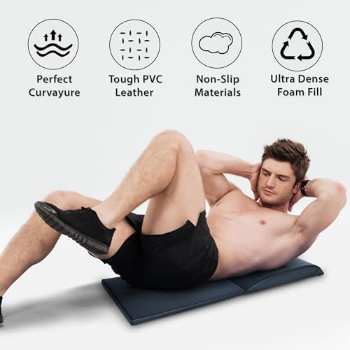 Sit-up Mat for Exercise - High-Density Foam Structure Abdominal Sit-up Pad - Folding Mat Exercise for Full-Range Ab Motion...