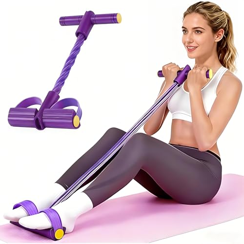 Pedal Resistance Bands with Handles,Upgrade 6-Tubes Manual Tension Training Pedal, Natural Rubber Foot Pedal Resistance Ba...