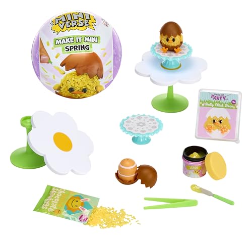 MGA's Miniverse Make It Mini Make It Mini Spring (3 Pack), Seasonal, Easter, Blind Pack, DIY, Crafts, Resin, Replica Food,...