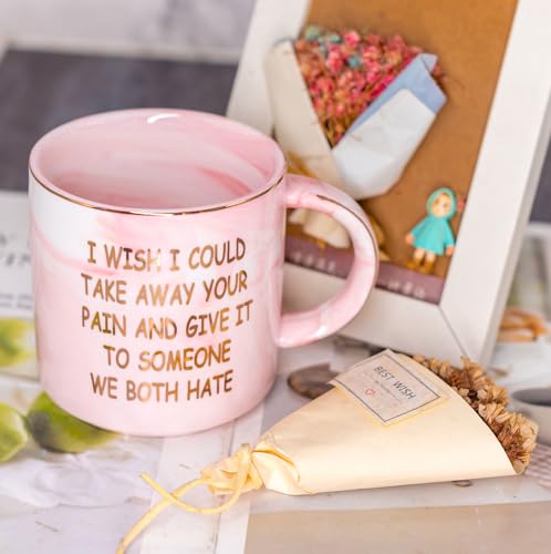 Mugpie Get Well Soon Gifts for Women - Cute I Wish I Could Take Away Your Pain Coffee Mug - Feel Better Surgery Recovery C...