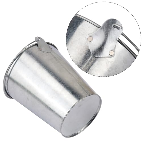 IHDYPPEW 12 Pack 7 Inch Large Galvanized Ice Buckets with Handles, 100 OZ Metal Bucket for Beer, Wine, Champagne, Parties,...