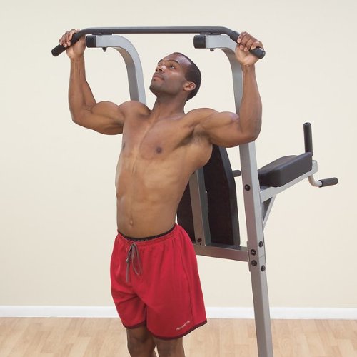 Body-Solid GVKR82 Multi-Function Power Tower With Vertical Knee Raise, Dip Station, Push-Up station, and Pull-Up Station F...