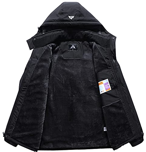 MOERDENG Women's Waterproof Ski Jacket Warm Winter Coat Outdoor Windbreaker Hiking Snowboarding Jacket