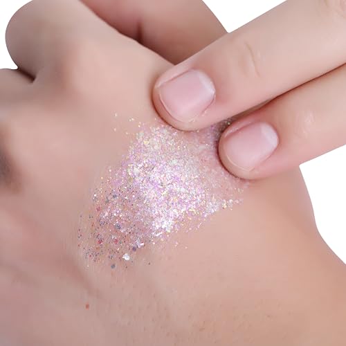 ONLYBETTER Face and Body Glitter, Makeup Paint for Eye Lip Hair, Festival Rave Accessories, Safe for Face, Easy Applicatio...