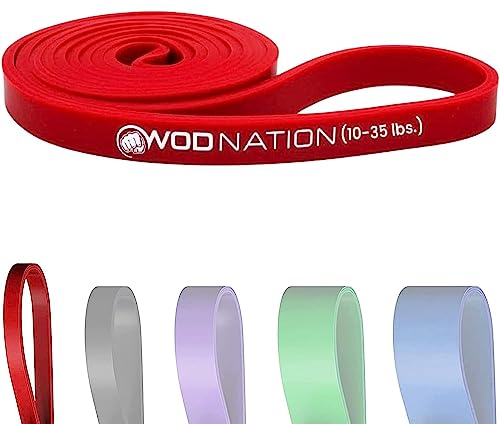 WOD Nation Pull Up Assistance Bands (10-175lbs Band) - Best for Pullup Assist, Chin Ups, Resistance Bands Exercise, Stretc...