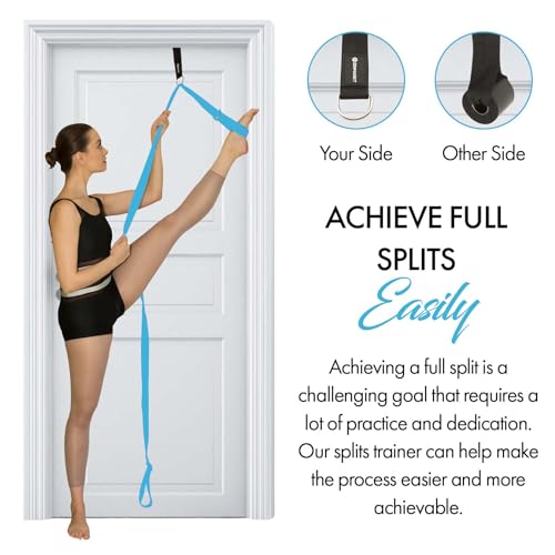 Stretching Strap With Door Anchor - Stretching Equipment to Improve Legs Flexibility - Splits Trainer For Home Ideal In Ba...