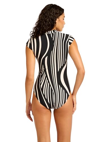 Seafolly Womens Zip Front One Piece