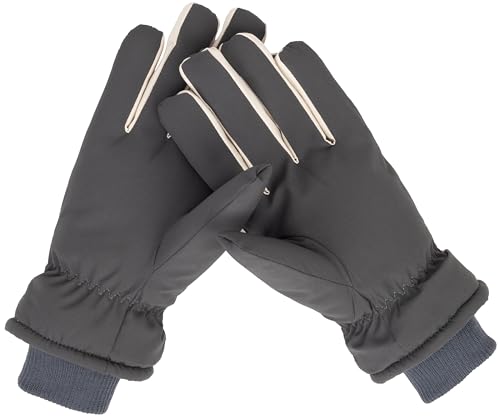 Winter Ski-Gloves for Men-Women Non-Slip-Plus-Velvet-Thickened Mitt Waterproof Cold-Weather Touchscreen-Cycling-Gloves S/M