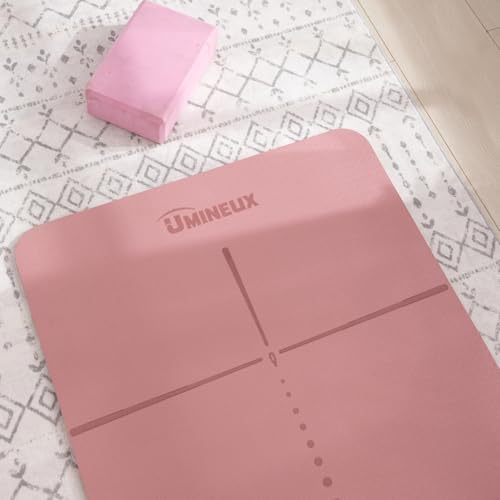 UMINEUX Yoga Mat Extra Thick 1/3'' & 2/5" Non Slip Yoga Mats for Women Eco Friendly TPE Fitness Exercise Mat with Carrying...