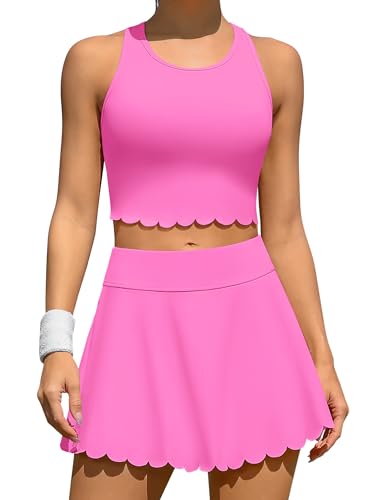 ATTRACO Tennis Outfits for Women Racerback Golf Dress Athletic Workout Dress