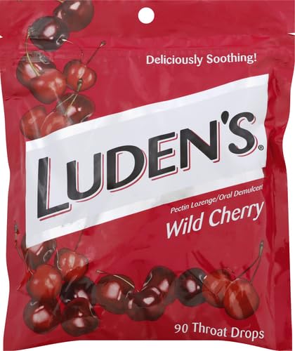 Ludens Deliciously Soothing Throat Drops, Wild Cherry Flavor, 90 Count (Pack of 4)