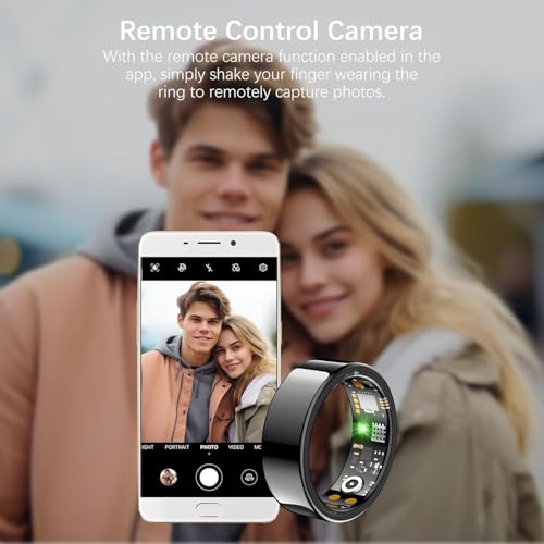 Health Tracker Ring, Smart Health Ring for Women Men with Heart Rate, Blood Oxygen, Sleep Monitor, Steps,Calories, No Subs...
