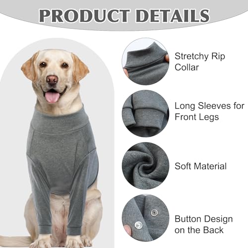 IDOMIK Dog Recovery Suit, Dog Surgery Recovery Suit Front Legs, Comfy Joint Leg Sleeves After Surgery, Elbow Braces Protec...