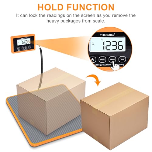THINKSCALE Shipping Scale, 10g Precision Postal Scale - 440lb Capacity, Lightweight Postage Scale for Packages, Luggage, M...