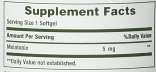 Melatonin by Nature's Bounty, 100% Drug Free Sleep Aid, Dietary Supplement, Promotes Relaxation and Sleep Health, 5mg, 90 Rapid Release Softgels