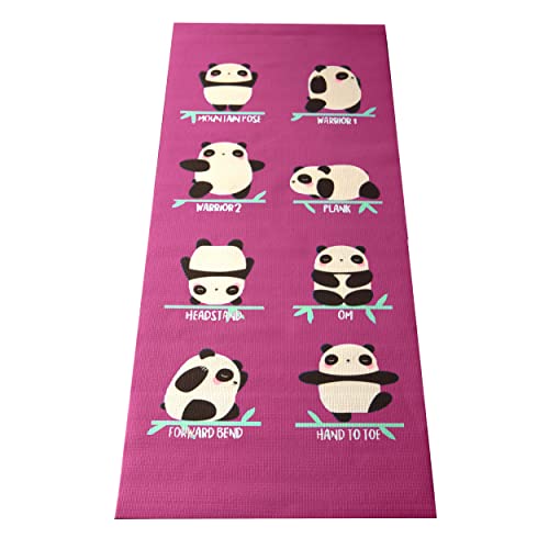 Bean Products Yoga Mat for Exercise - Non Slip Thick Comfortable Workout Floor Mat for Adults and Kids - Eco Friendly Fold...