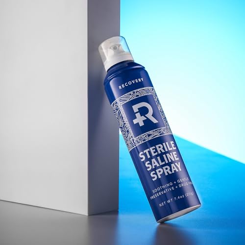 Recovery Aftercare Saline Piercing Aftercare Spray - Sterile Saline Solution for Ear, Belly & Nose Piercings - Removes Dir...