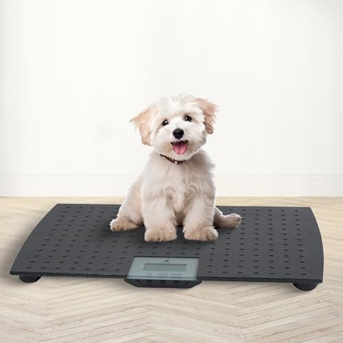 Redmon Digital Dog Scale for Large Pet & Animal with Non-Skid Mat, 225 Lb Capacity, Black - Portable Weighing Scale for Do...