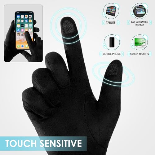 Achiou Women Winter Touchscreen Gloves Soft Comfortable Thermal Elastic Stretch Texting Glove for Traveling, Cycling, Running