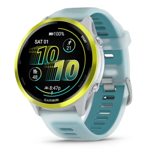 PlayBetter Garmin Forerunner 570 (47mm, Amp Yellow/Translucent Turquoise) Advanced GPS Running and Triathlon Smartwatch Bu...