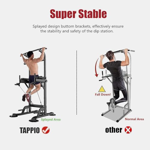 Tappio Power Tower Pull Up Bar for Home Gym, Multi Functional Pull Up Bar Stand Dip Bar Station, Adjustable Height Workout...