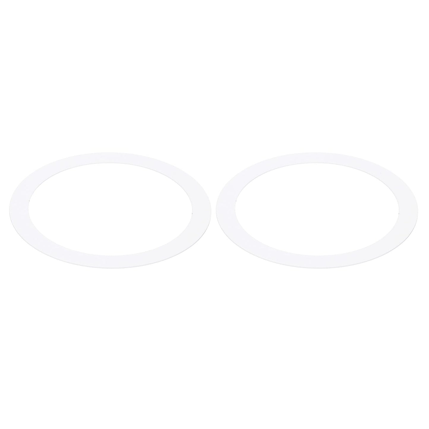 Patikil Metal Goof Trim Ring - 2 Pcs, 3.94 Od X 3.19 Id, White Circular Ceiling Light Cover For Recessed Can Downlight