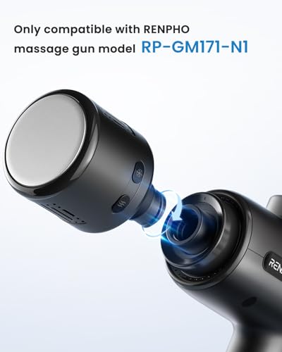 RENPHO Massage Gun Head with Heat and Cool for Model RP-GM171-N1, R-WMG08, Percussion Muscle Massager Attachment, Portable...