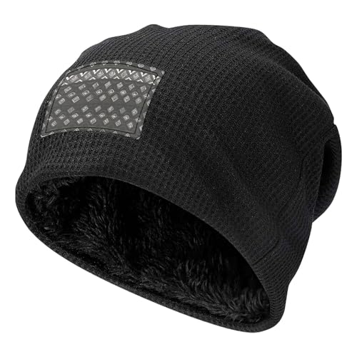 YANYU Grey Tribal Print Lightweight Waffle Pullover Hat Men Women Winter Headwear Outdoor Camping Travel