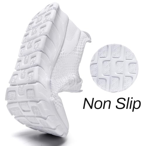 Men Running Tennis Shoes Gym Fashion Sneakers Walking Workout Shoes Athletic Slip on Breathable Mesh Comfortable Lightweig...