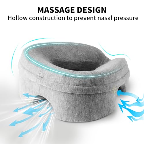 Face Down Pillow Massage Headrest for Bed, Stomach Sleeping Pillow, Face Cradle, BBL Pillow After Surgery Post Eye Surgery...
