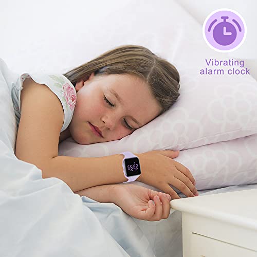 Kids Watches for Girls Boys Digital Sport Watch with Step Counter Pedometer Vibration Alarm Clock, No App Waterproof Fitne...