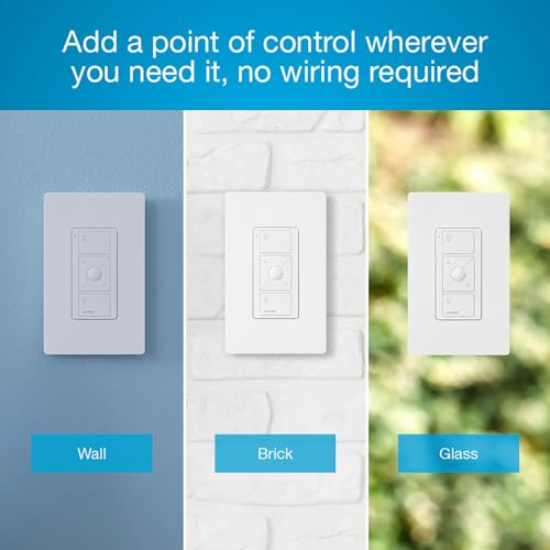Lutron Pico Remote for Caseta Smart Dimmer Switch, 3-Button Control with Raise/Lower and Preset Lighting Level, For Table ...