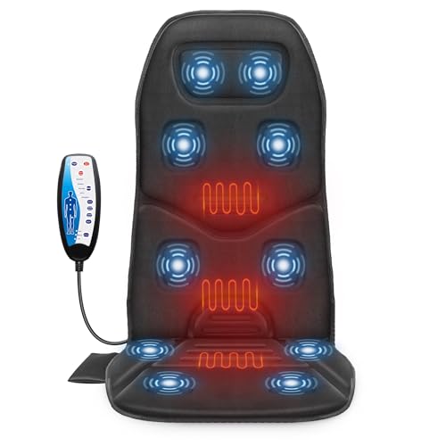COMFIER Back Massager for Chair – Upgraded Vibration Chair Massager, Deep Tissue Back Massager for Pain Relief, Massage Ch...