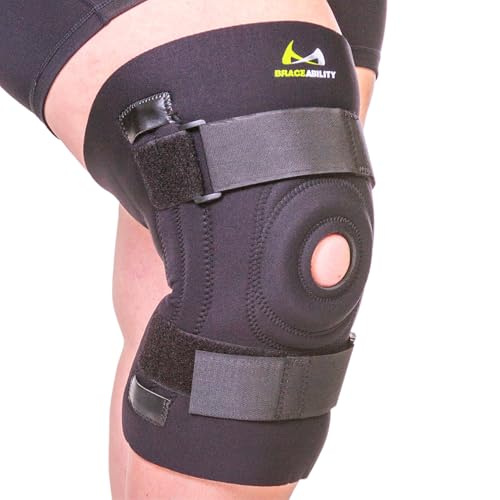 BraceAbility Bariatric Knee Brace for Large Legs - Plus Size Knee Brace with Side Stabilizers for Big Men or Women, Arthri...