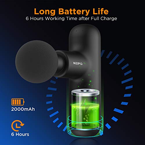 NEPQ Mini Massage Gun, Powerful Fascial Gun Portable Deep Tissue Percussion Muscle Back Head Massager for Pain Relief with...