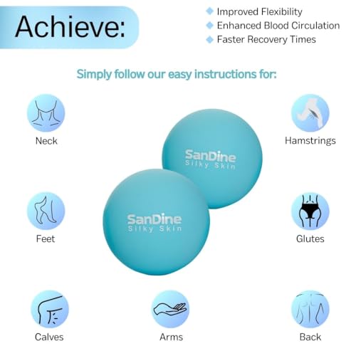 Lacrosse Massage Balls for Deep Tissue Massage - Release Tension Relieve Muscle Soreness Improve Flexibility - Ideal for M...