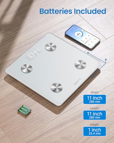 RENPHO Smart Scale, Digital Bathroom Scale for Weight, Scale with BMI, Body Fat, Muscle Mass, Body Composition Analysis, H...