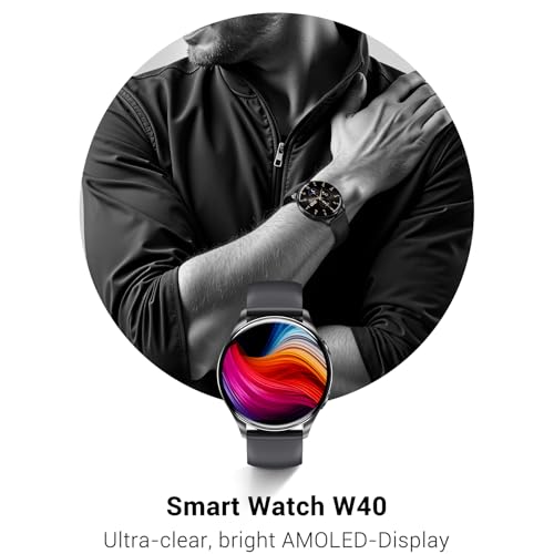 IOWODO Smart Watch for Women Men, 1.43" AMOLED Ultra-Clear Screen Fitness Tracker with HeartRate/Sleep Monitor, 21Language...