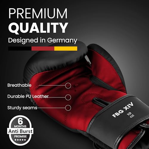 FIGHTR® Boxing Gloves - Maximum Protection & Stability | Boxing Gloves for Boxing, MMA, Muay Thai & Kickboxing | Sizes 8-1...