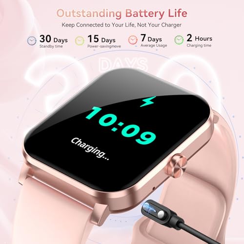 Smart Watch, 1.85" HD Smartwatch for Men Women (Answer/Make Calls), Fitness Watch with Heart Rate/Sleep/IP68 Waterproof/12...
