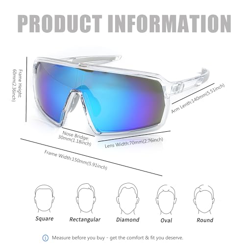 Polarized Sports Sunglasses UV Protection Ventilation Design Outdoor Sports Running Cycling Baseball Glasses for Men Women