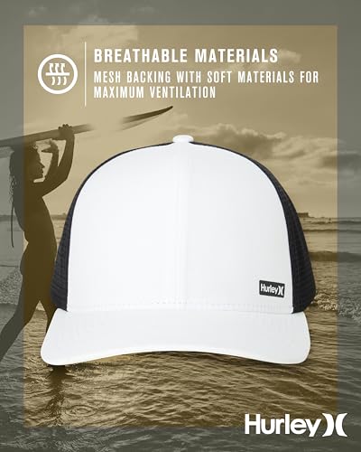 Hurley Men's Caps - H2O-Dri League Baseball Caps for Men with Snapback Closure - Classic Mens Trucker Hats (S-XL)
