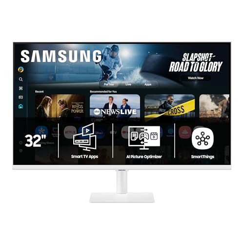 Samsung 32” Smart Monitor M7 (M70F) 4K UHD Display, Samsung Vision AI, Smart TV Apps, Gaming Hub, USB-C, HDMI and USB-A, W...