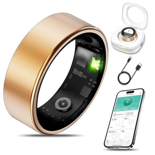Milavan Smart Health Ring for Women Men Fitness Tracker with Heart Rate, Blood Oxygen, Blood Pressure, Sleep Monitoring, S...