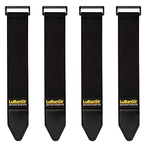 LuBanSir Cinch Straps, 2" x 24" (4 Pack) Elastic Hook and Loop Storage Strap for Extension Cord, Cable, Cord Wrap, Rope an...