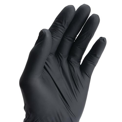 Performance Tool W89012 Large Black Nitrile Gloves Medium