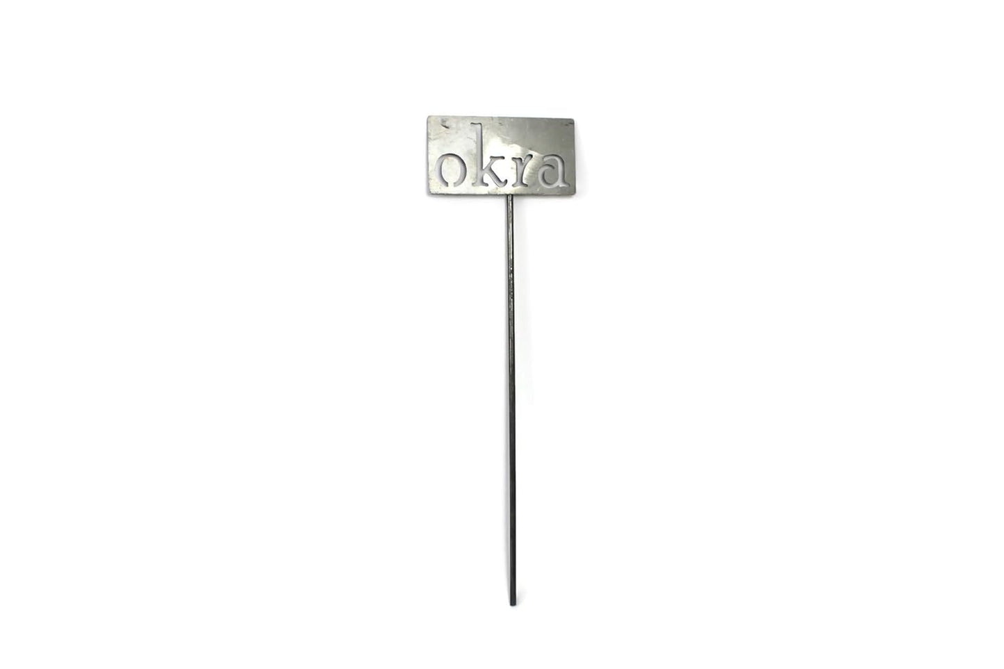 Classic Metal Garden Markers 19 Inches Tall (okra, Raw, Unfinished Steel (will rust with time))