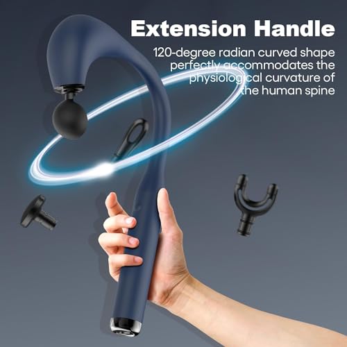 INKEER Massage Gun Deep Tissue with Extended Handle Revolutionary U-Shaped Back Massager,Body Massager for Neck,Shoulder,L...